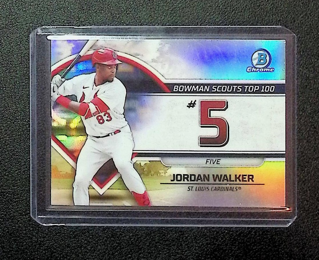 Jordan Walker Bowman Scouts #5 Chrome Fractor 2023 Bowman Chrome #BTP-5: Topps Baseball MLB Trading & Sports Cards, Sports Cards for Sale Near Me, World Series & Hall of Fame Players Memorabilia, Refractors, X-Fractors, Numbered, SP, SSP, Valuable Auction Memorabilia Lots 