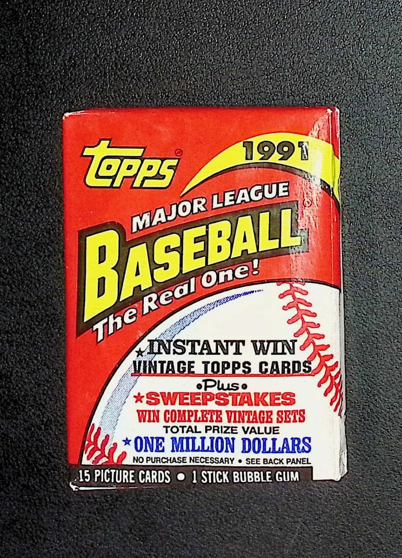 1991 Topps Vintage Baseball Cards Retail Box Wax Pack Sports Cards Rookie Cards (1 of 1)
