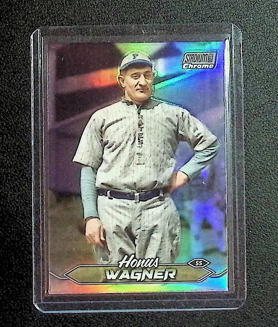 Honus Wagner Stadium Club Chrome Refractor 2024 Topps Chrome #205: Topps Baseball MLB Trading & Sports Cards, Sports Cards for Sale Near Me, World Series & Hall of Fame Players Memorabilia, Refractors, X-Fractors, Numbered, SP, SSP, Valuable Auction Memorabilia Lots