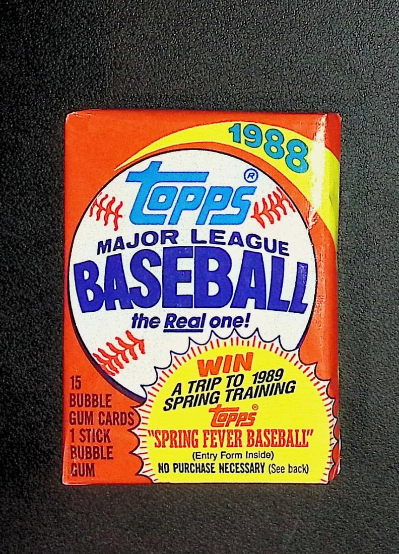 1988 Topps Series 1 Vintage Baseball Card Retail Box Wax Pack Sports Cards (1 of 1)