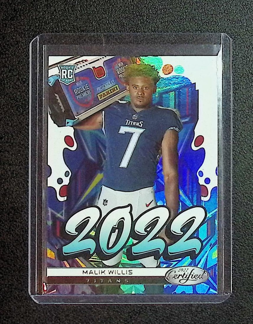 Malik Willis Rookie Card 2022 Panini Certified #2022-2: Panini Select, Prizm, Mosaic, Contenders, Zenith, Phoenix, Illusions, Absolute, Rookie NFL Sports Trading Cards, SP, SSP, Cards, Football Cards for Sale Near Me, Superbowl & Hall of Fame Player