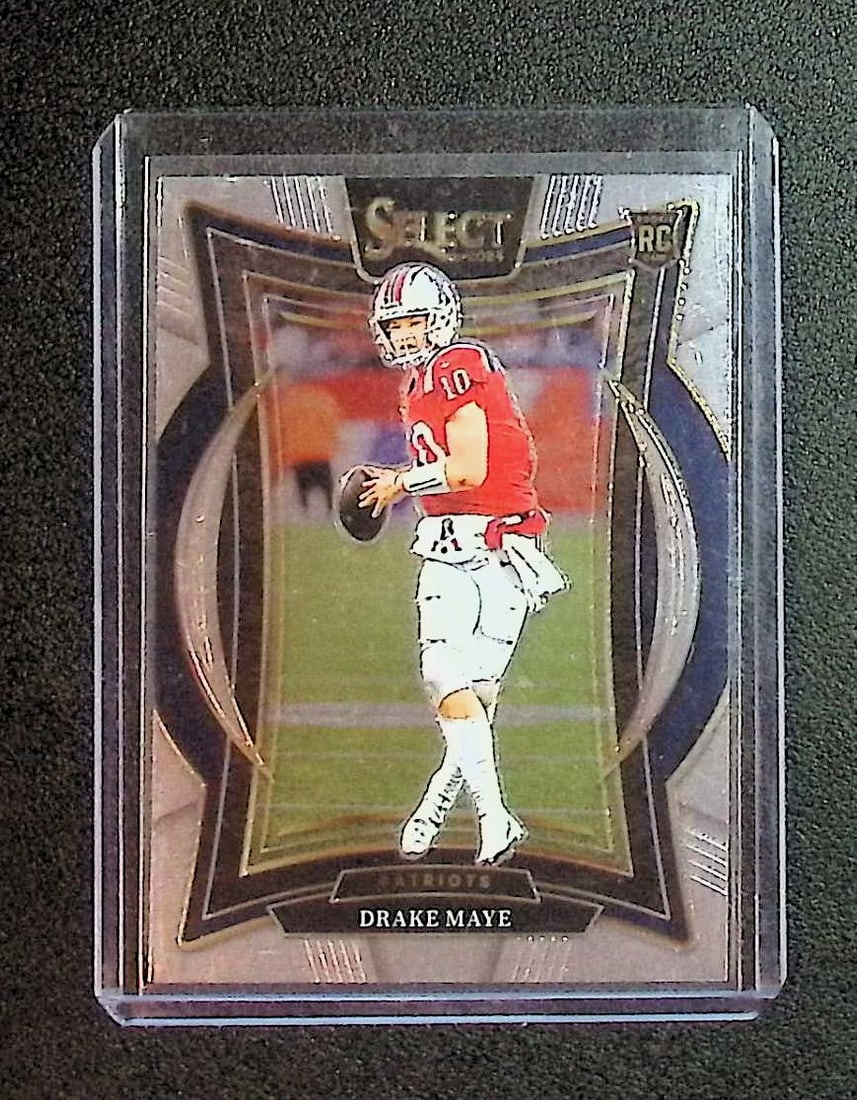 Drake Maye Rookie Card Select 2024 Panini Select #27: Panini Select, Prizm, Mosaic, Contenders, Zenith, Phoenix, Illusions, Absolute, Rookie NFL Sports Trading Cards, SP, SSP, Cards, Football Cards for Sale Near Me, Superbowl & Hall of Fame Player