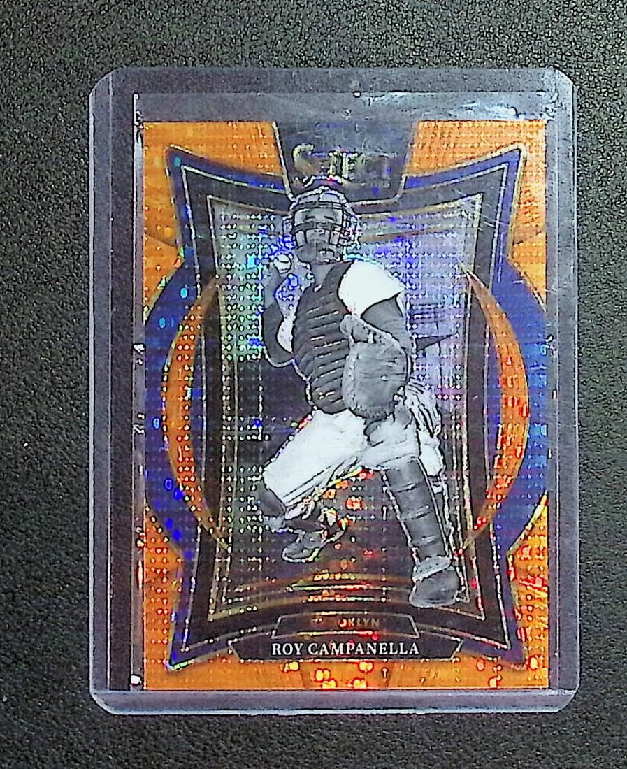 Roy Campanella /49 Orange Pulsar 2025 Panini Select #44: Panini Baseball MLB Trading & Sports Cards, Sports Cards for Sale Near Me, Prizm, Mosaic, Select, SP, SSP, Auction Memorabilia Lots for Sale On Line, World Series & Hall of Fame Players