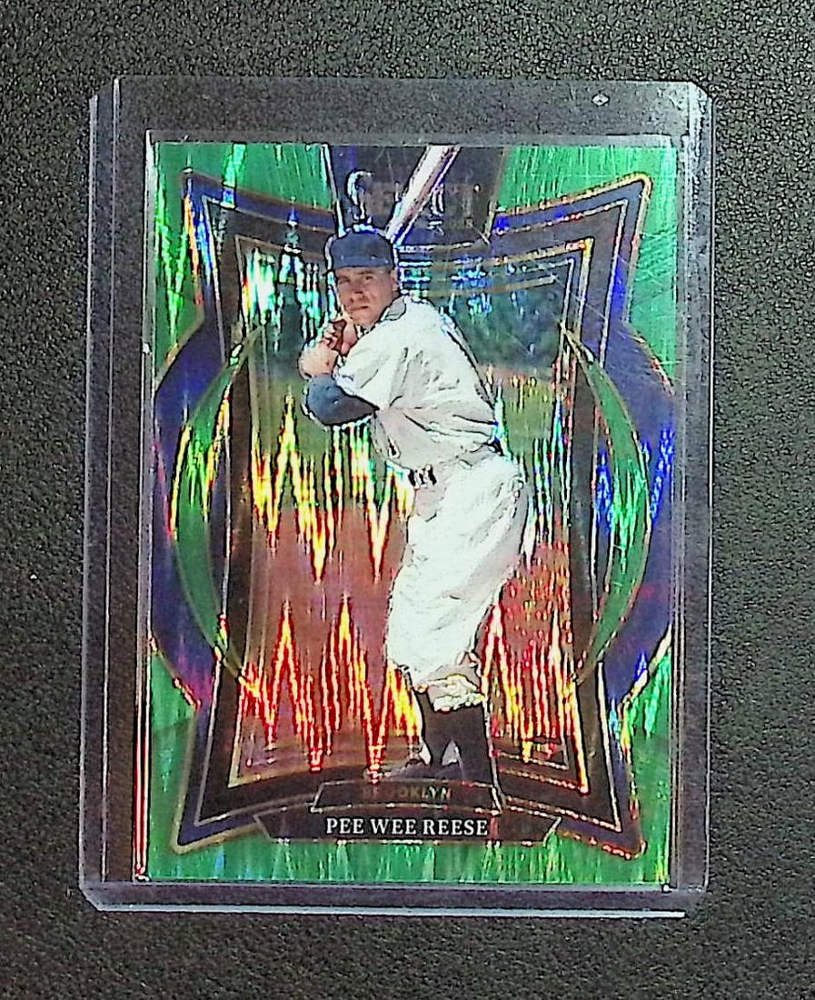 Pee Wee Reese Green Flash Prizm 2025 Panini Select #24: Panini Baseball MLB Trading & Sports Cards, Sports Cards for Sale Near Me, Prizm, Mosaic, Select, SP, SSP, Auction Memorabilia Lots for Sale On Line, World Series & Hall of Fame Players
