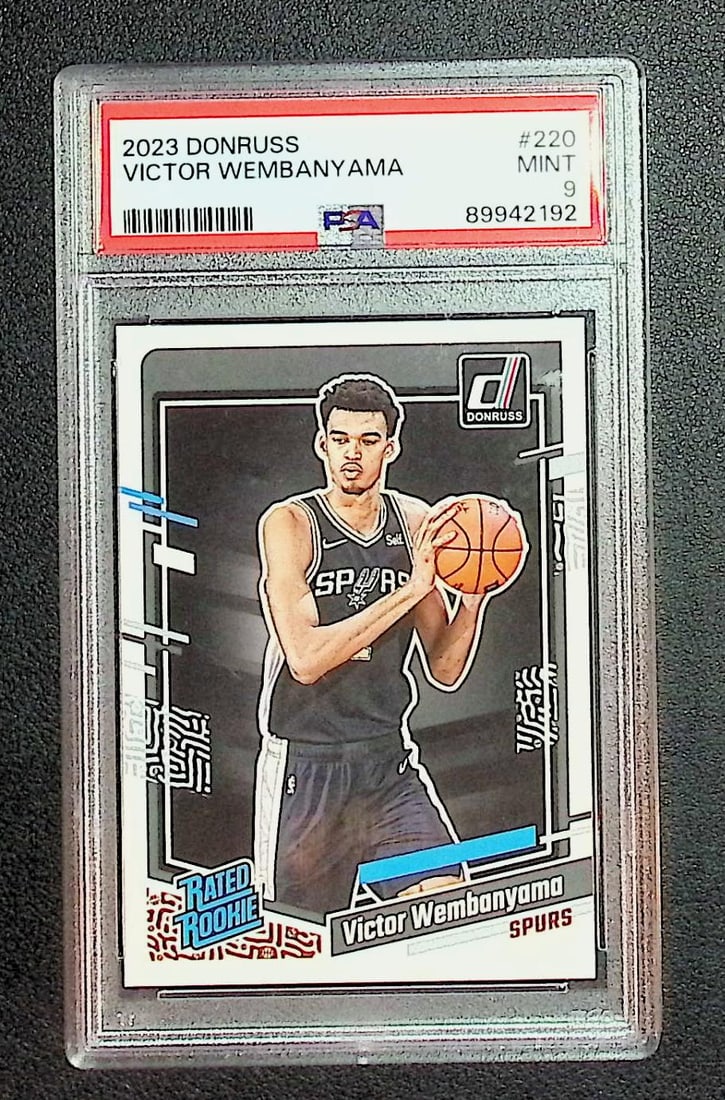 Victor Wembanyama Rated Rookie PSA Mint 9 2023 Donruss #220 (1 of 2)