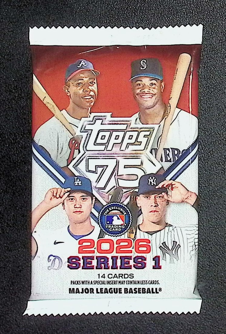 2026 Topps Series 1 Baseball 75th Anniversary MEGA BOX PACK (1 of 1)