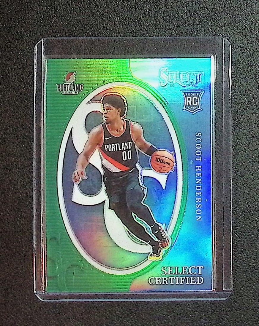 Scoot Henderson Rookie Card Green Prizm Select Certified 2024 Panini Select #19 (1 of 2)