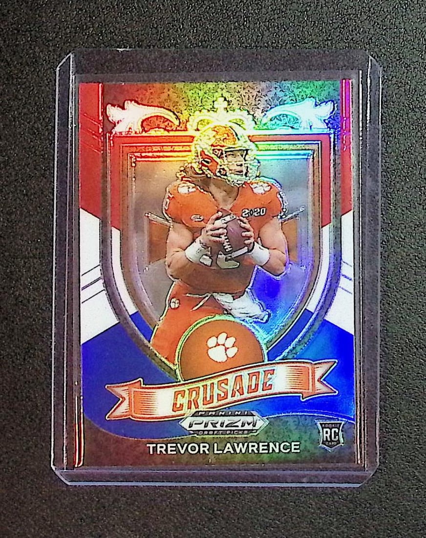 Trevor Lawewnce Rookie Card Red, White, & Blue Prizm Crusade 2021 Panini Prizm Draft Picks #161 (1 of 2)