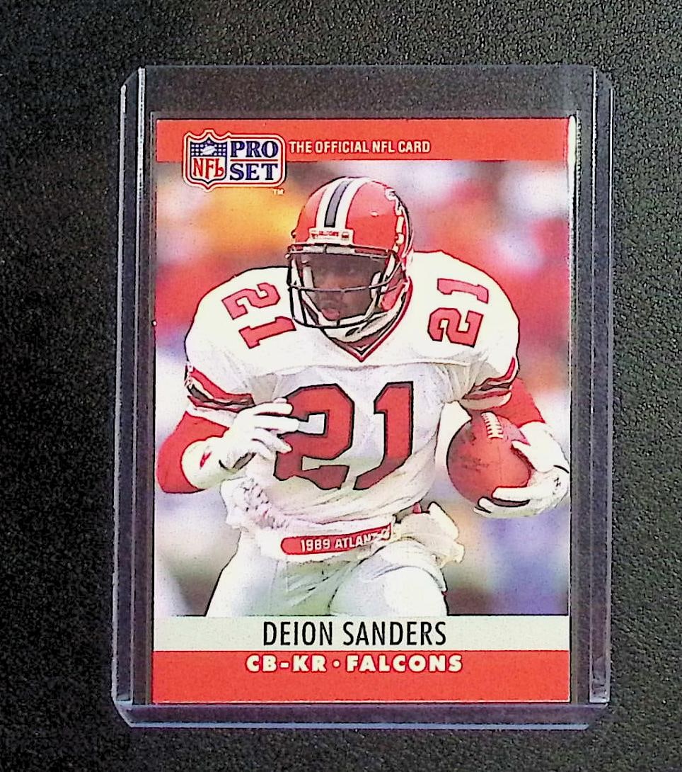 Deion Sanders Rookie Card 1990 NFL Pro Set #36 (1 of 2)