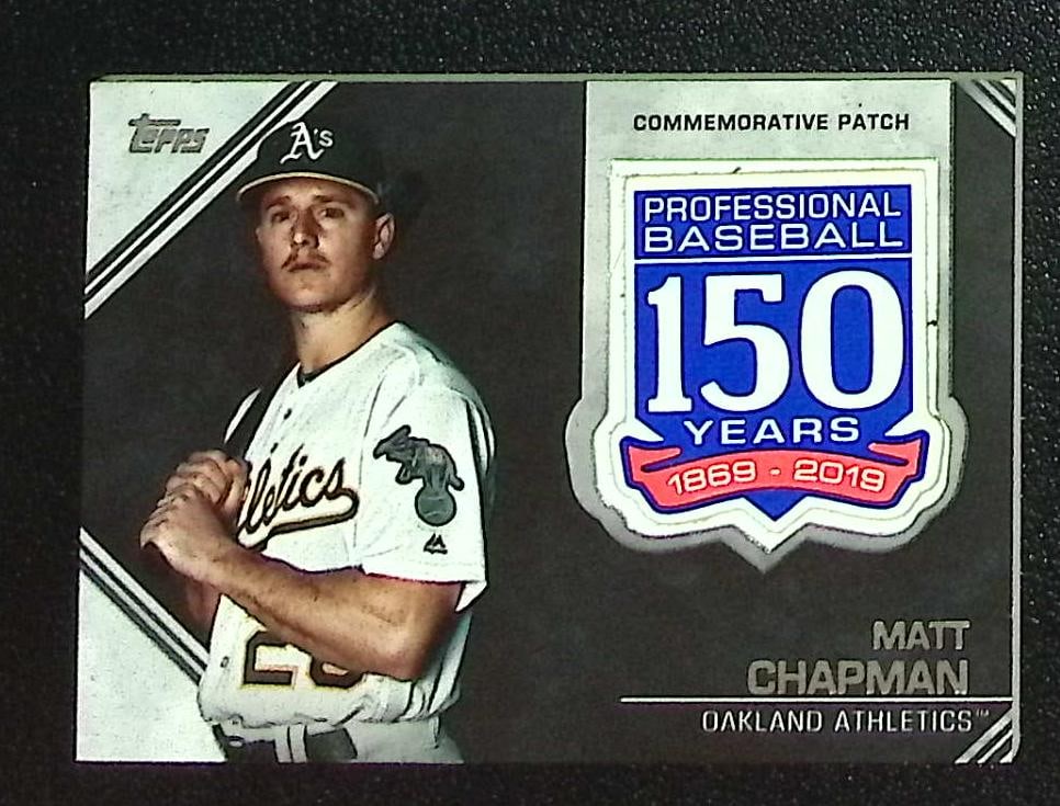 Matt Chapman Commemorative Patch 2019 Topps #AMP-MC A's, Giants: Topps Baseball MLB Trading & Sports Cards, Sports Cards for Sale Near Me, World Series & Hall of Fame Players Memorabilia, Refractors, X-Fractors, Numbered, SP, SSP, Valuable Auction Memorabilia Lots
