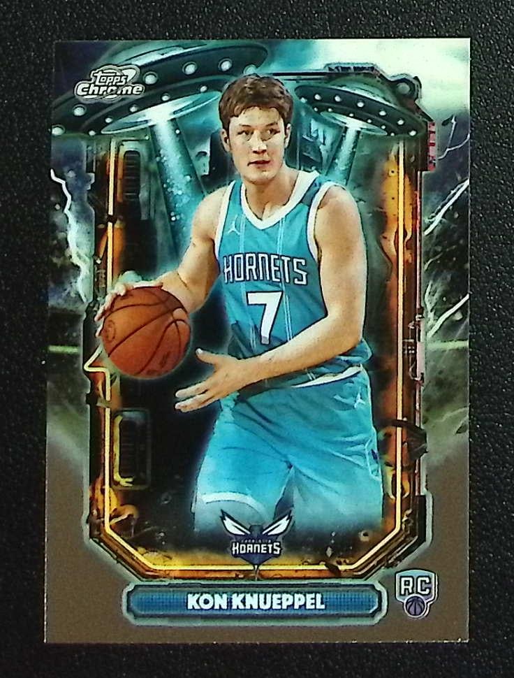 Kon Knueppel Rookie Card Extraterrestrial Talent 2025-26 Cosmic Chrome #ET-14 Hornets: Topps Chrome Basketball NBA Trading & Sports Cards, Sports Cards for Sale Near Me, Chrome, Refractor, SP, SSP, Valuable Auction Memorabilia Lots Sold On Line, NBA Championship & Hall of Fame Player Ca