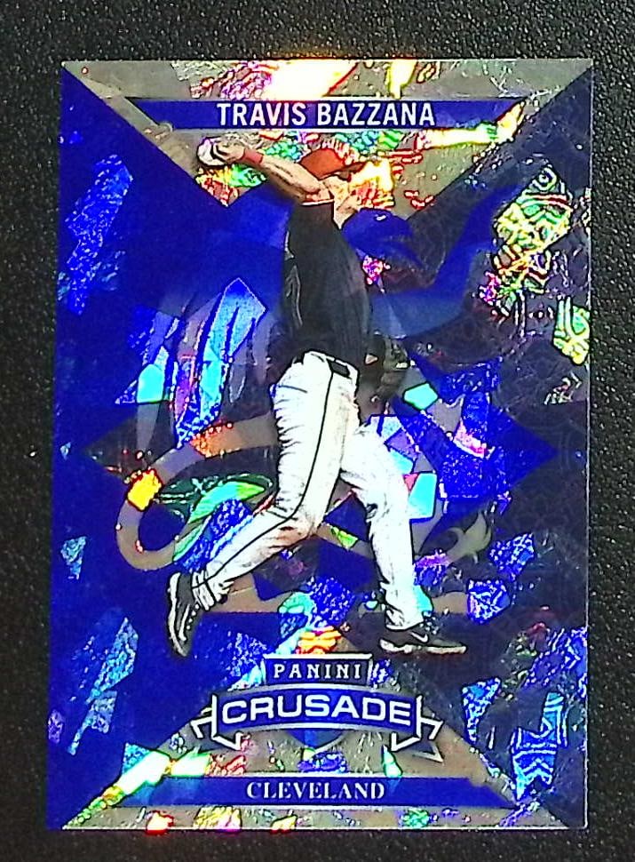 Travis Bazzana Blue Ice 2025 Panini Crusade #8 Cleveland Guardians: Panini Baseball MLB Trading & Sports Cards, Sports Cards for Sale Near Me, Prizm, Mosaic, Select, SP, SSP, Auction Memorabilia Lots for Sale On Line, World Series & Hall of Fame Players