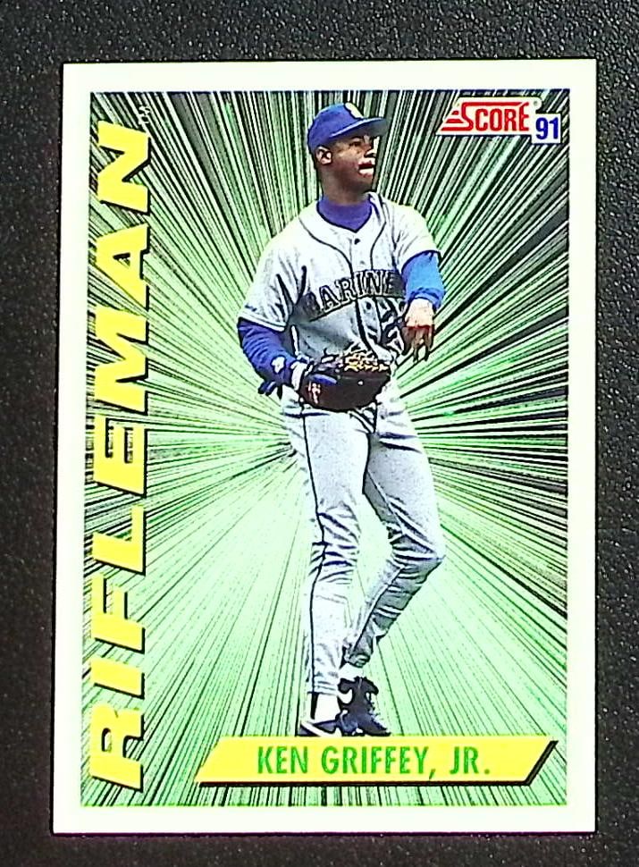 Ken Griffey Jr. Rifleman 1991 Score #697 Seattle Mariners: Score Baseball MLB Trading & Sports Cards, Old Sports Cards for Sale Near Me, Auction Memorabilia Lots for Sale On Line, World Series & Hall of Fame Players