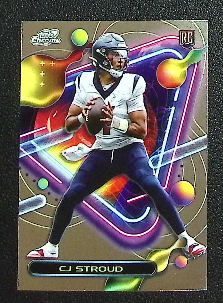 Cj Stroud Rookie Card Cosmic Chrome 2023 Topps Composite #252 Houston Texans: Topps Football NFL Trading Sports Cards, Sports Cards for Sale Near Me, Super Bowl & Hall of Fame Player Cards, Resurgence, Composite, SP, SSP, Valuable Auction Memorabilia Lots For Sale On Line
