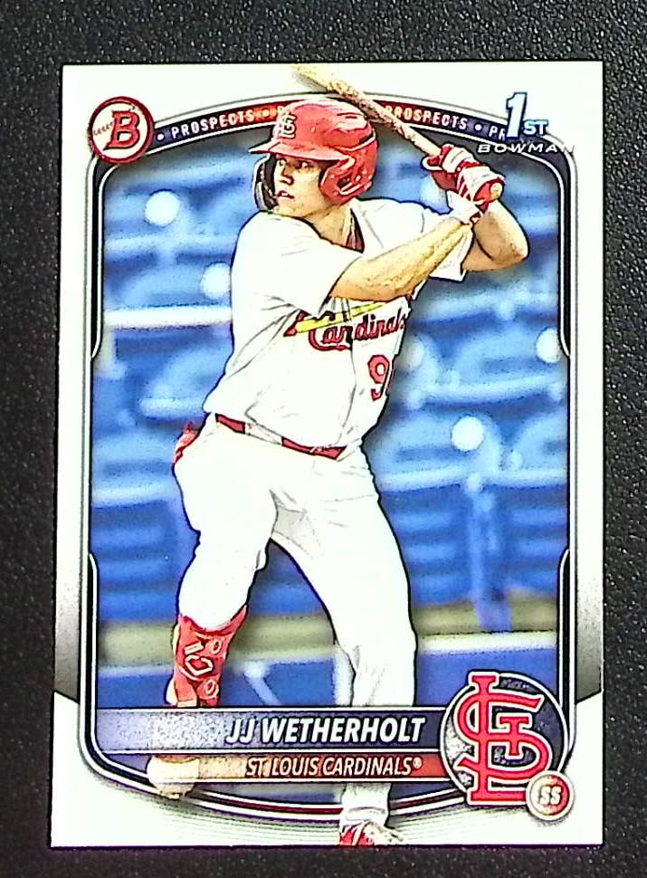 JJ Wetherholt 1st Bowman 2025 Bowman #BP-22 St. Louis Cardinals: Bowman Baseball MLB Trading & Sports Cards, Sports Cards for Sale Near Me, World Series & Hall of Fame Players, SP, SSP, Chrome, 1st Bowman, Auction Memorabilia Lots Sold On Line