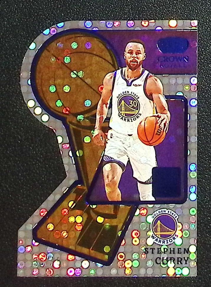 Stephen Curry Hand Crafted Blue /75 2022-23 Crown Royale #5 Golden State Warriors: Panini Select, Prizm, Mosaic, Contenders, Revolution, Phoenix, NBA Hoops, Rookie NFL Sports Trading Cards, Silver, SP, SSP, Wave Prizms, Numbered Cards, Basketball sports Cards for Sale Near Me, NBA C