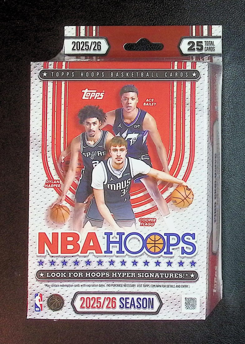 2025 Topps NBA Hoops Basketball HANGER BOX: Cooper Flagg & Kon Kneuppel Rookie Cards: Cooper Flagg & Kon Kneuppel Rookie Cards. Topps Basketball NBA Trading & Sports Cards, Rookie Cards in this set are Cooper Flagg, Dylan Harper, Ace Bailey, V J Edgecombe, Kon Knueppel , Autographs, Si