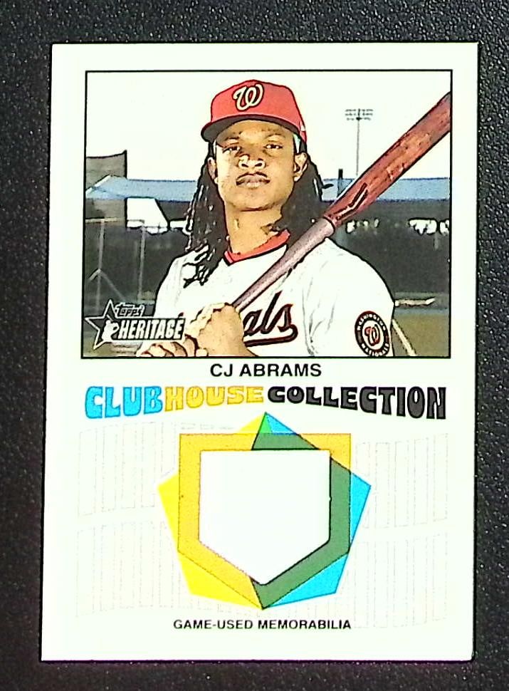 Cj Abrams Game Used Patch 2026 Topps Heritage #CCR-CA Washington Nationals: Topps Baseball MLB Trading & Sports Cards, Sports Cards for Sale Near Me, World Series & Hall of Fame Players Memorabilia, Refractors, X-Fractors, Numbered, SP, SSP, Valuable Auction Memorabilia Lots 