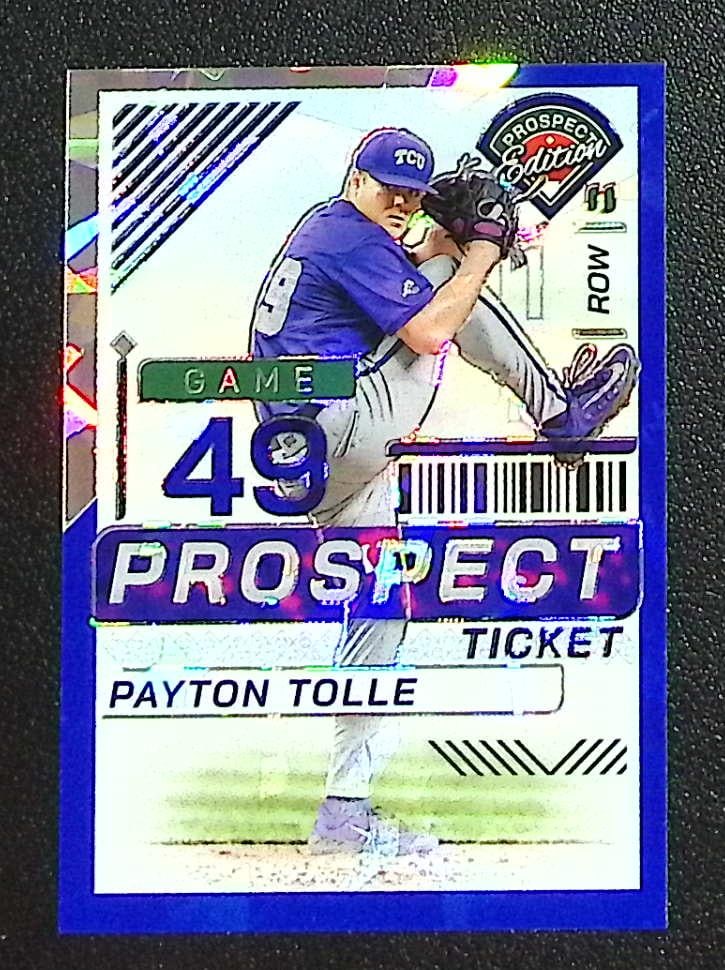 Payton Tolle Blue Ice /299 2024 Panini Prospect Edition #80 Boston Red Sox, TCU: Panini Baseball MLB Trading & Sports Cards, Sports Cards for Sale Near Me, Prizm, Mosaic, Select, SP, SSP, Auction Memorabilia Lots for Sale On Line, World Series & Hall of Fame Players