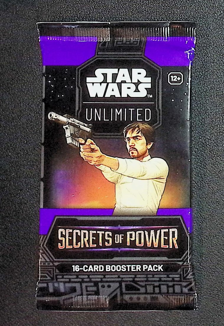 Star Wars Unlimited Secrets of Power 16 Card Booster Pack: 1 Rare or Legendary per Pack: Disney TCG, Trading Card Games, 1 Leader, 1 Base/Token, 9 Commons, 3 Uncommon, 1 Rare or Legendary, & 1 Premium Foil Card Per Pack. Darth Vader, Luke Skywalker, Princess Leia, Mandalorian, Yoda, Grogu