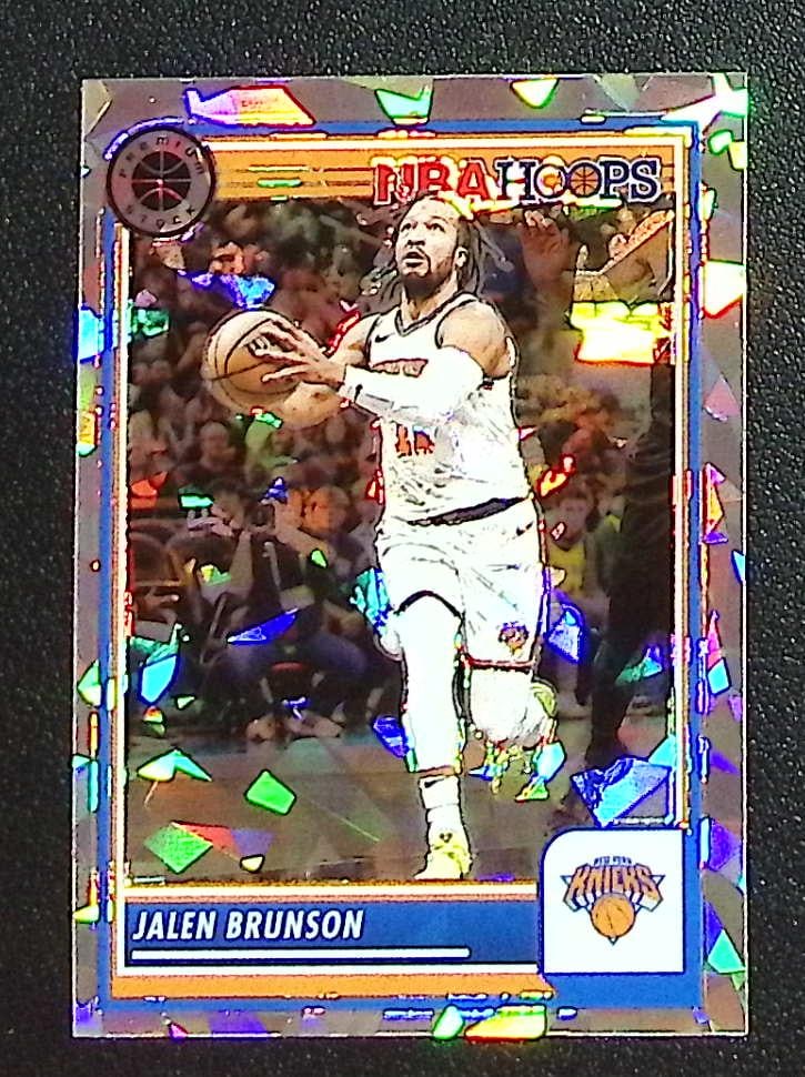 Jalen Brunson Cracked Ice 2023-24 Premium Stock #242 New York Knicks: Panini Select, Prizm, Mosaic, Contenders, Revolution, Phoenix, NBA Hoops, Rookie NFL Sports Trading Cards, Silver, SP, SSP, Wave Prizms, Numbered Cards, Basketball sports Cards for Sale Near Me, NBA C