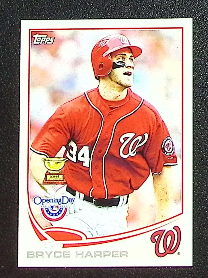 Bryce Harper 2013 Topps Opening Day #50 Nationals, Phillies: Topps Baseball MLB Trading & Sports Cards, Sports Cards for Sale Near Me, World Series & Hall of Fame Players Memorabilia, Refractors, X-Fractors, Numbered, SP, SSP, Valuable Auction Memorabilia Lots 