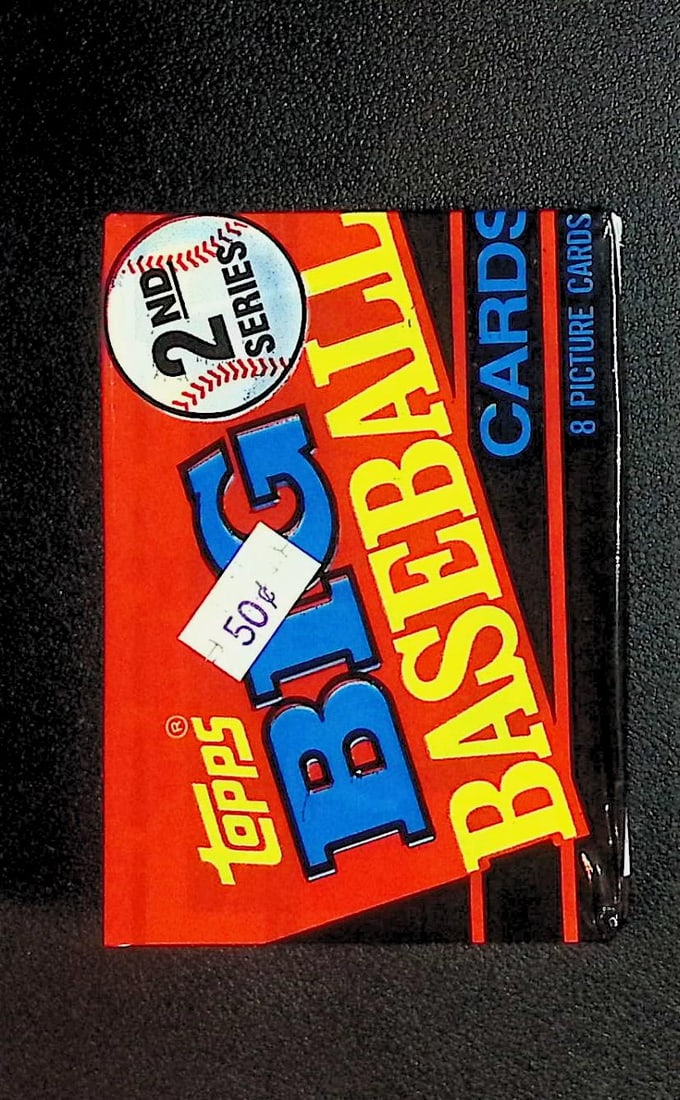 1990 Topps Big Baseball Series 2 Retail Box Wax Pack Vintage Baseball Cards: Topps Valuable Vintage MLB Rookie Baseball Trading Cards, Ken Griffey, Jr, Barry Bonds, Rickey Henderson, Nolan Ryan, Bo Jackson, Rickey Henderson, Dave Winfield, Old Sports Cards for Sale Near Me, Wo
