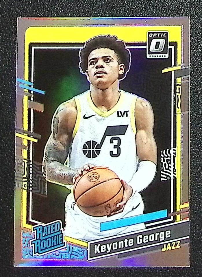 Keyonte George Rookie Card Holo Prizm 2023-24 Donruss Optic #223 Utah Jazz: Panini Select, Prizm, Mosaic, Contenders, Revolution, Phoenix, NBA Hoops, Rookie NFL Sports Trading Cards, Silver, SP, SSP, Wave Prizms, Numbered Cards, Basketball sports Cards for Sale Near Me, NBA C