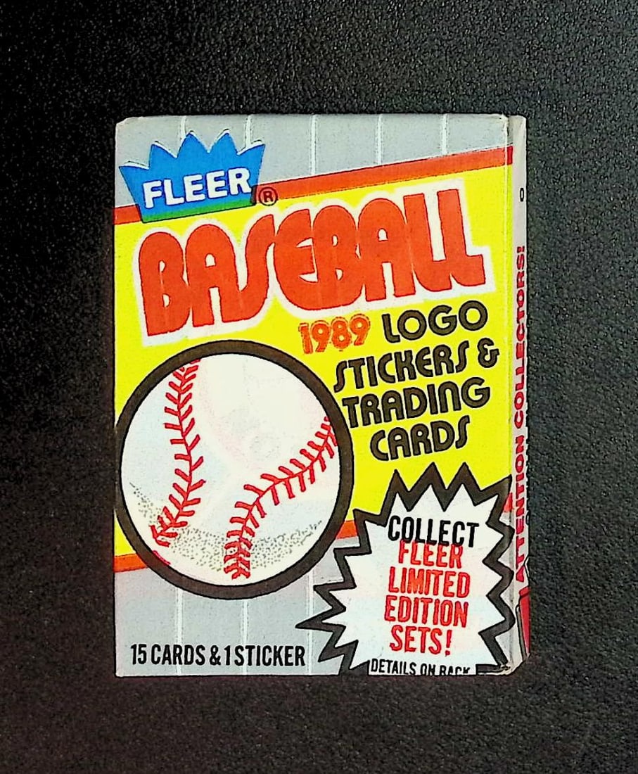 1989 Fleer Baseball Series 1 Retail Box Wax Pack - Billy Ripken Error Card Year: Fleer Vintage Baseball MLB Trading & Sports Cards, World Series & Hall of Fame Players, Old Sports Cards for Sale Near Me, Valuable Auction Memorabilia Lots For Sale On Line, Tony Gwynn, Rickey Hender