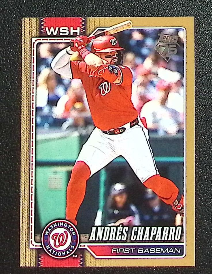 Andres Chaparro Gold /2026 2026 Topps #462 Washington Nationals: Topps Baseball MLB Trading & Sports Cards, Sports Cards for Sale Near Me, World Series & Hall of Fame Players Memorabilia, Refractors, X-Fractors, Numbered, SP, SSP, Valuable Auction Memorabilia Lots 