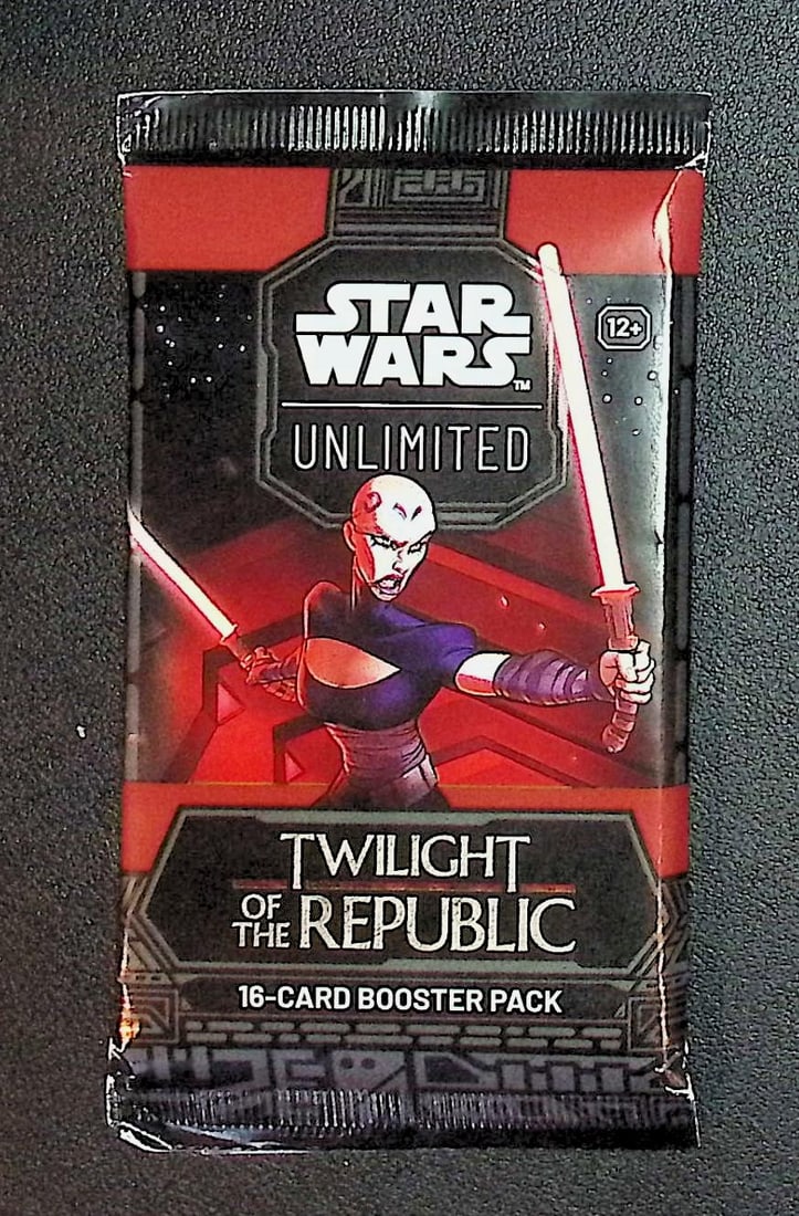 Star Wars Unlimited Twilight of the Republic 16 Card Booster Pack: 1 Rare or Legendary per Pack: Disney TCG, Trading Card Games, 1 Leader, 1 Base/Token, 9 Commons, 3 Uncommon, 1 Rare or Legendary, & 1 Premium Foil Card Per Pack. Darth Vader, Luke Skywalker, Princess Leia, Mandalorian, Yoda, Grogu