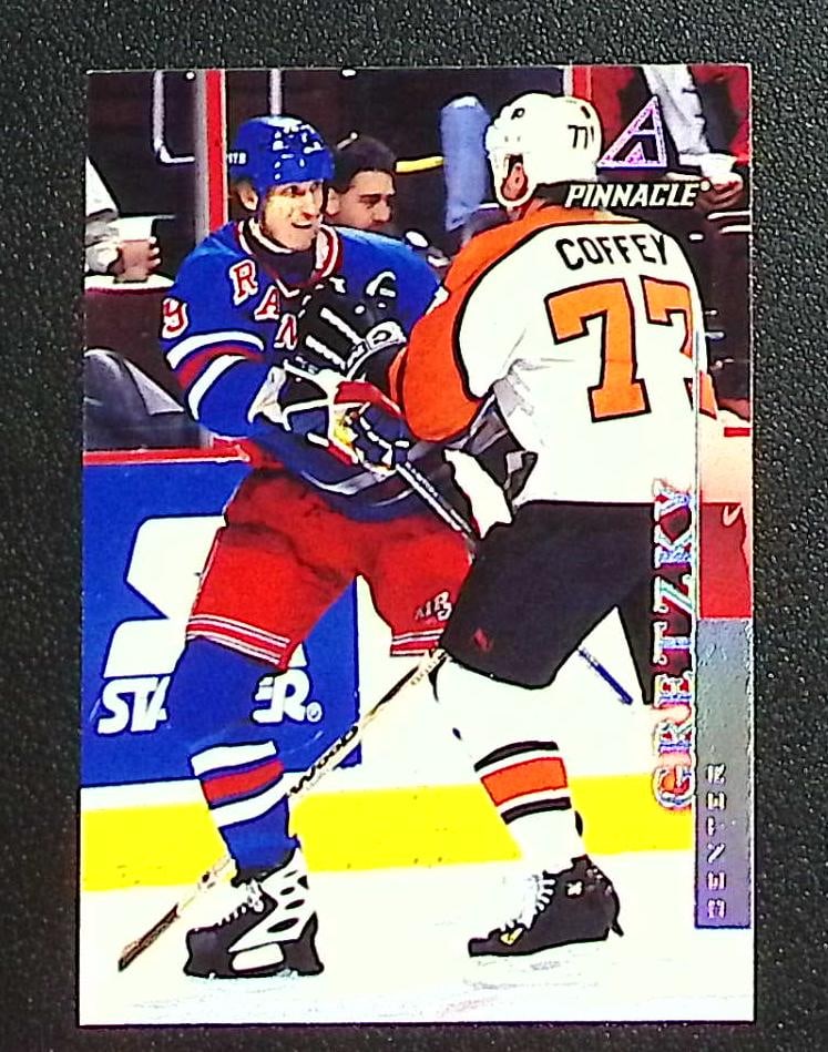 Wayne Gretzky 1997-98 Pinnacle #67 Rangers, Oilers, Kings: Pinnacle Vintage NHL Hockey Trading & Sports Cards, Old Sports Cards for Sale Near Me, Stanley Cup & Hall of Fame Players, Valuable Auction Memorabilia Lots for Sale On Line
