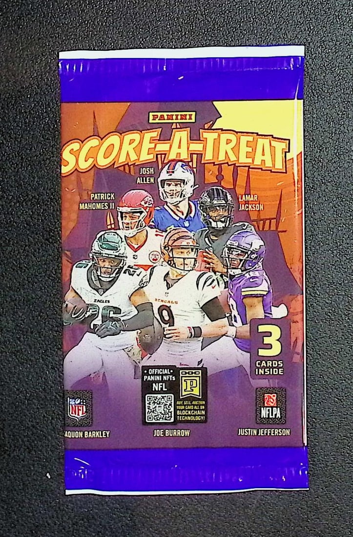 2025 Panini Score A Treat Football Cards Retail Pack, Sports Cards Cam Ward, Travis Hunter, Shedeur: Panini Football NFL Trading & Sports Card, Sports Cards for Sale Near Me, Rookie Cards in this Set are CJ Stroud, Bijan robinson, Bryce Young, Jordan Addison, Jaxson Smith-Njigba, Auction Memorabilia 
