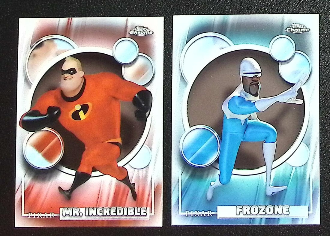 Lot of 2 2026 Topps Chrome Disney Cards. Mr. Incredible #126 & Frozone #127: Disney Memorabilia, TV & Movies, Entertainment for Kids, Animation, Cars, Snow White, Cinderella, Disney World, Disney Land, Walt Disney, Mickey Mouse, Minnie Mouse, Mousketeer.