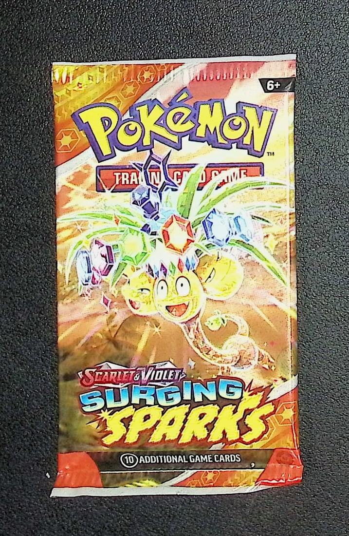 Pokemon Scarlet & Violet Surging Sparks 10 Card TCG Booster Pack, Charizard, Pikachu, Holo: Pokemon Trading Card Game Cards, Charizard, Pikachu, Mewto, EX, Referse Holo, Holo Rare Cards, Secret Rare Cards, Full Art Cards, Evee, 3 Stars Ultra Rare Cards, Double Rare, Illustration Rare, Specia