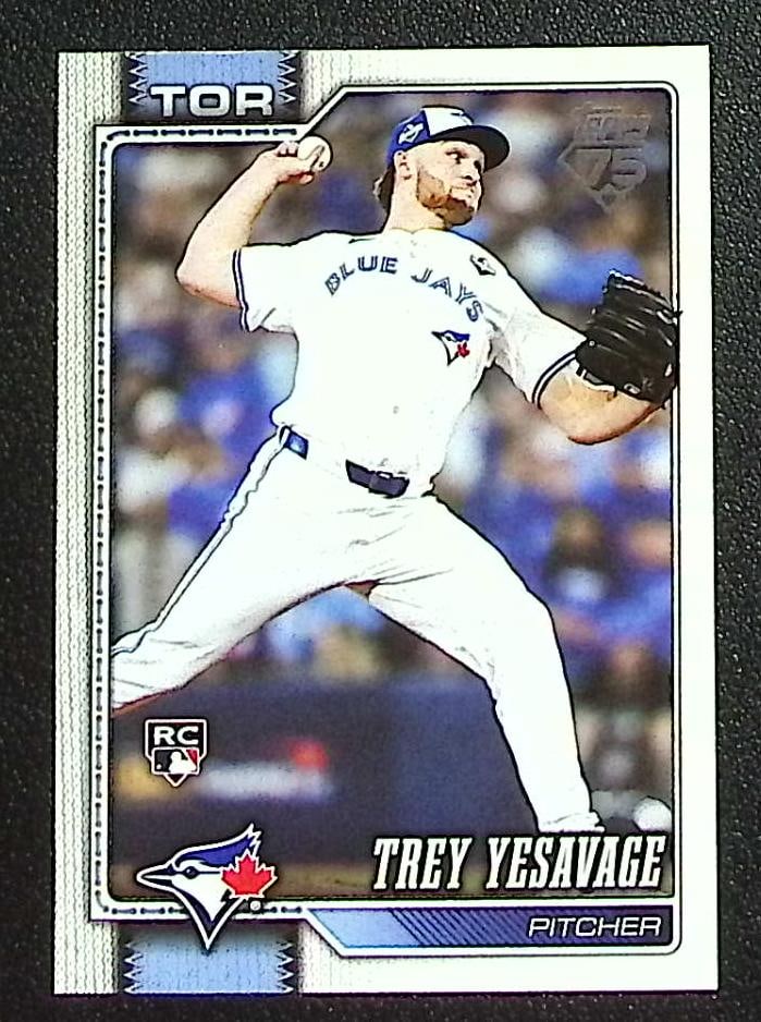Trey Yesavage Rookie Card 2026 Topps Series Two #620 Toronto Blue Jays: Topps Baseball MLB Trading & Sports Cards, Sports Cards for Sale Near Me, World Series & Hall of Fame Players Memorabilia, Refractors, X-Fractors, Numbered, SP, SSP, Valuable Auction Memorabilia Lots 