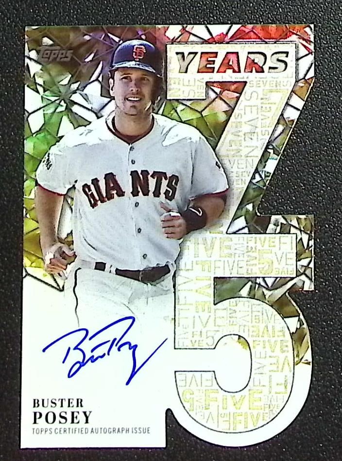 Buster Posey Gold Die Cut On Card Auto /50 2026 Topps #75YA-BP San Francisco Giants: Topps Baseball MLB Trading & Sports Cards, Sports Cards for Sale Near Me, World Series & Hall of Fame Players Memorabilia, Refractors, X-Fractors, Numbered, SP, SSP, Valuable Auction Memorabilia Lots 