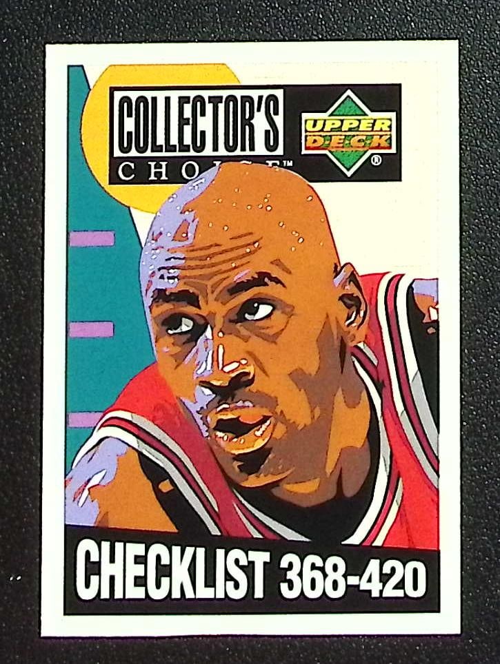 Michael Jordan Checklist 1994-95 Upper Deck Collector's Choice #420 Chicago Bulls: Upper Deck, Basketball NBA Trading & Sports Cards, Sports Cards for Sale Near Me, Chrome, Refractor, SP, SSP, Valuable Auction Memorabilia Lots Sold On Line, NBA Championship & Hall of Fame Player Car