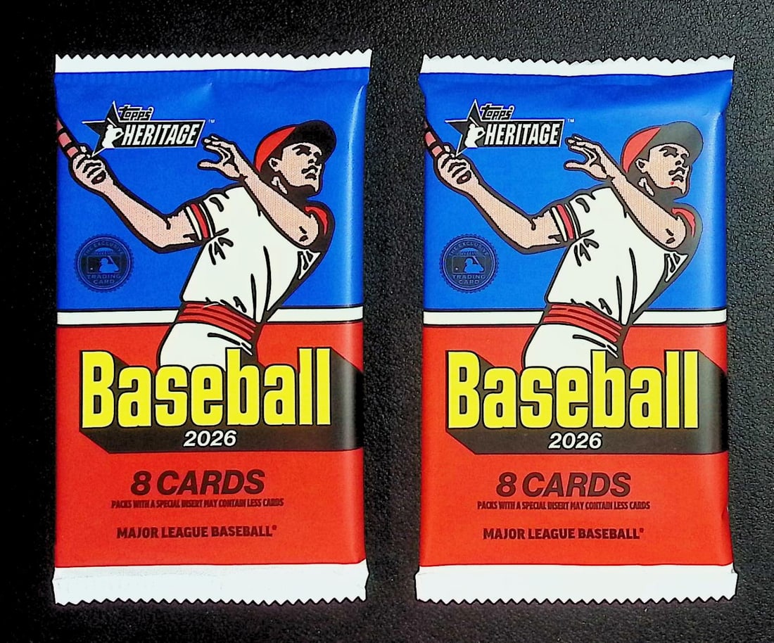 2 COUNT: 2026 Topps Heritage Series 1 Baseball MEGA BOX PACKS (1 of 1)