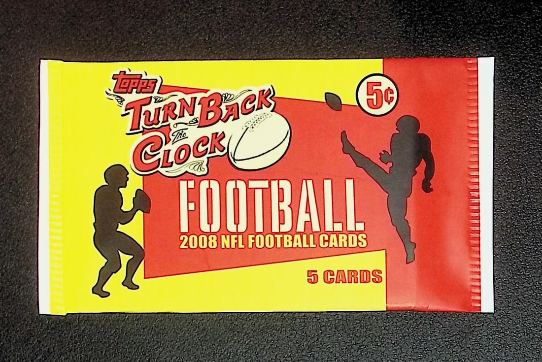 2008 Topps Turn Back the Clock Retail Box Football Card Pack (1 of 1)