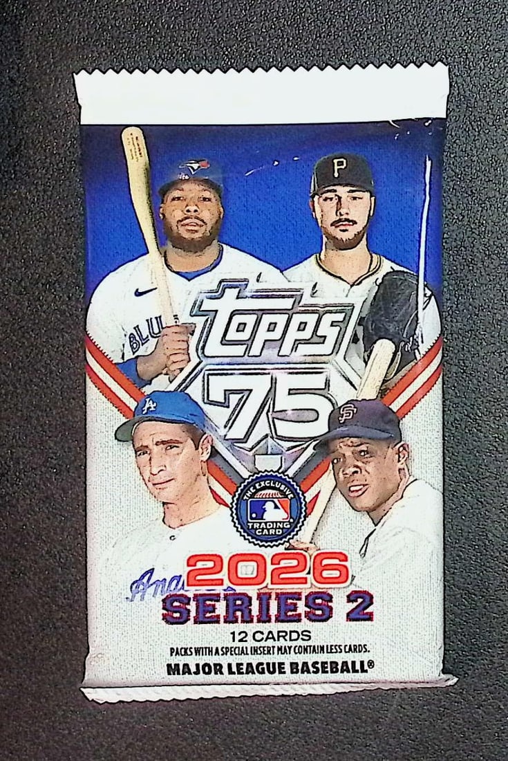 2026 Topps Series 2 Baseball 75th Anniversary BLASTER BOX PACK: Factory Sealed Topps Baseball MLB Trading & Sports Cards, Rookie Cards in this set are Jack Caglianone, Speckled, SP, SSP, Variations, Autographs, Chrome, Refractors, 1976 Topps, Sports Cards for Sale
