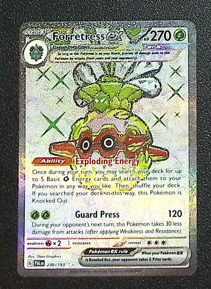 Pokemon Paldean Fates Forretress Ex Shiny Ultra Rare #212: Pokemon Trading Card Game Cards, Charizard, Pikachu, Mewtwo, Reverse Holo, Holo Rare, Secret Rare Cards, Full Art Cards, Eevee, Ultra Rare Card, Illustration Rare, Special Illustration Rare SIR