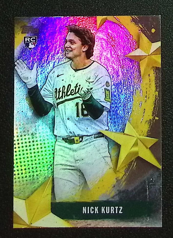 Nick Kurtz Rookie Card Stars of MLB 2025 Topps #SMLB-61 Oakland Athletics: Topps Baseball MLB Trading & Sports Cards, Sports Cards for Sale Near Me, World Series & Hall of Fame Players Memorabilia, Refractors, X-Fractors, Numbered, SP, SSP, Valuable Auction Memorabilia Lots 