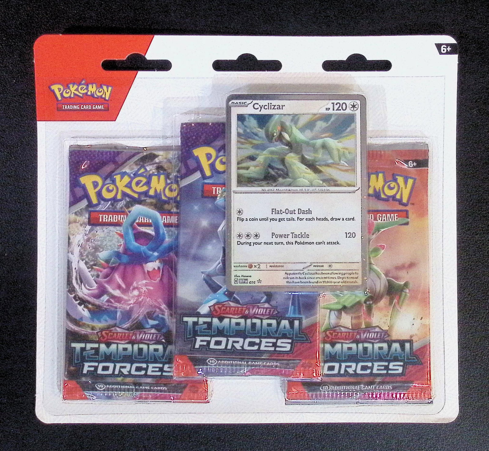 2024 Pokemon Scarlet & Violet Temporal Forces Blister Booster Hanger of 3 Packs: Pokemon Trading Card Game Cards, Charizard, Pikachu, Mewto, EX, Referse Holo, Holo Rare Cards, Secret Rare Cards, Full Art Cards, Evee, 3 Stars Ultra Rare Cards, Double Rare, Illustration Rare, Specia