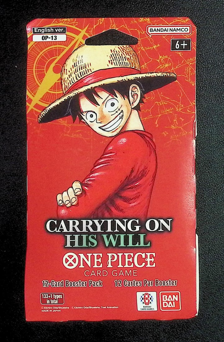 2026 One Piece Carrying on His Will OP-13 12 Card TCG Booster Pack (1 of 1)