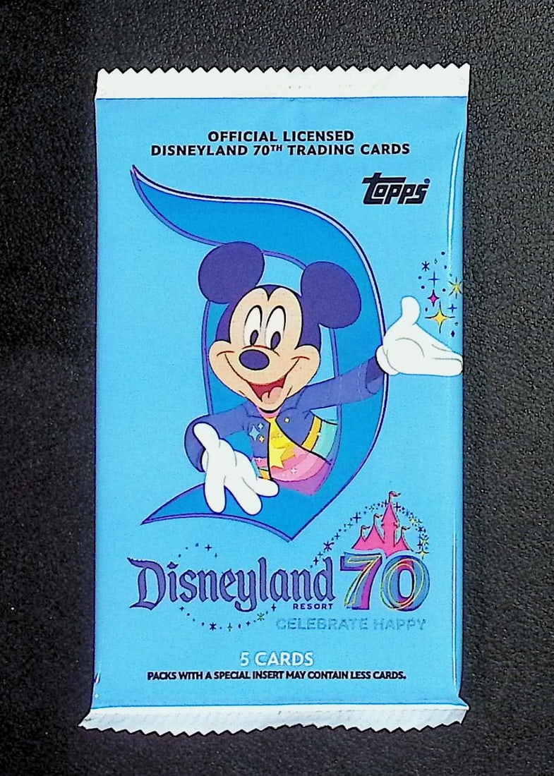 2025 Topps Disneyland Resort 70th Anniversary Blaster Box Pack: Disney Topps Trading Cards of Movies & Television Shows, Refractors, Ray Waves, Numbered Rare Cards. Darth Vader, Luke Skywalker, Princess Leia, Mandalorian, Yoda, Grogu, Han Solo, Rebellion, Imperial