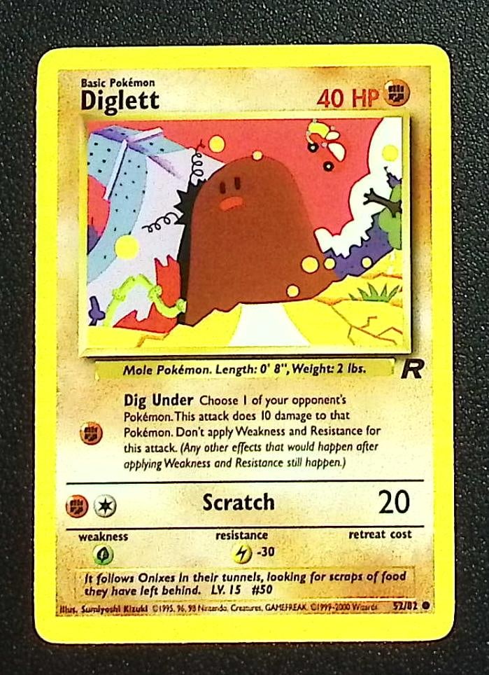 Pokemon Team Rocket Diglett #52: Pokemon Trading Card Game Cards, Charizard, Pikachu, Mewtwo, Reverse Holo, Holo Rare, Secret Rare Cards, Full Art Cards, Eevee, Ultra Rare Card, Illustration Rare, Special Illustration Rare SIR