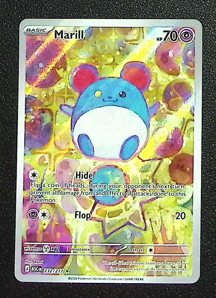 Pokemon Ascended Heroes Marill Illustration Rare #232 (1 of 2)
