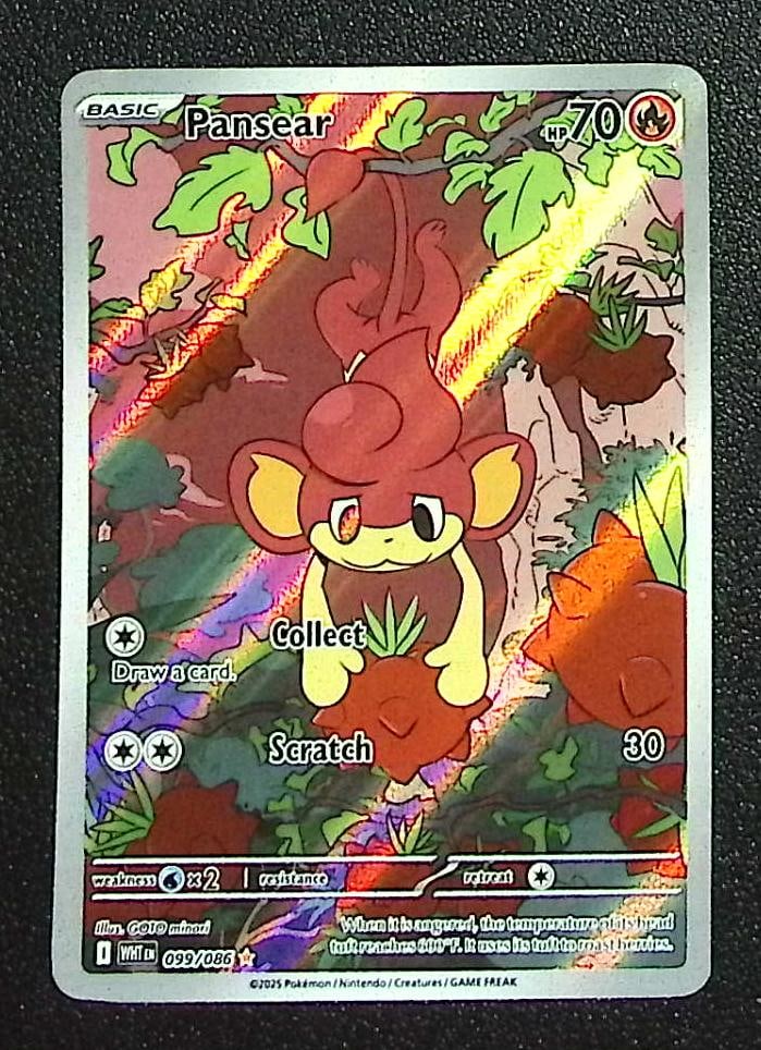 Pokemon White Flare Pansear Illustration Rare #99 (1 of 2)