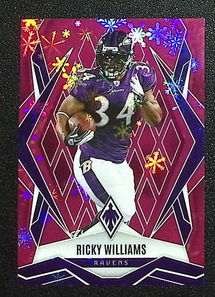 Ricky Williams Winter Pink /299 2025 Panini Phoenix #81: Panini Select, Prizm, Mosaic, Contenders, Zenith, Phoenix, Illusions, Absolute, Rookie NFL Sports Trading Cards, SP, SSP, Cards, Football Cards for Sale Near Me, Superbowl & Hall of Fame Player Cards,